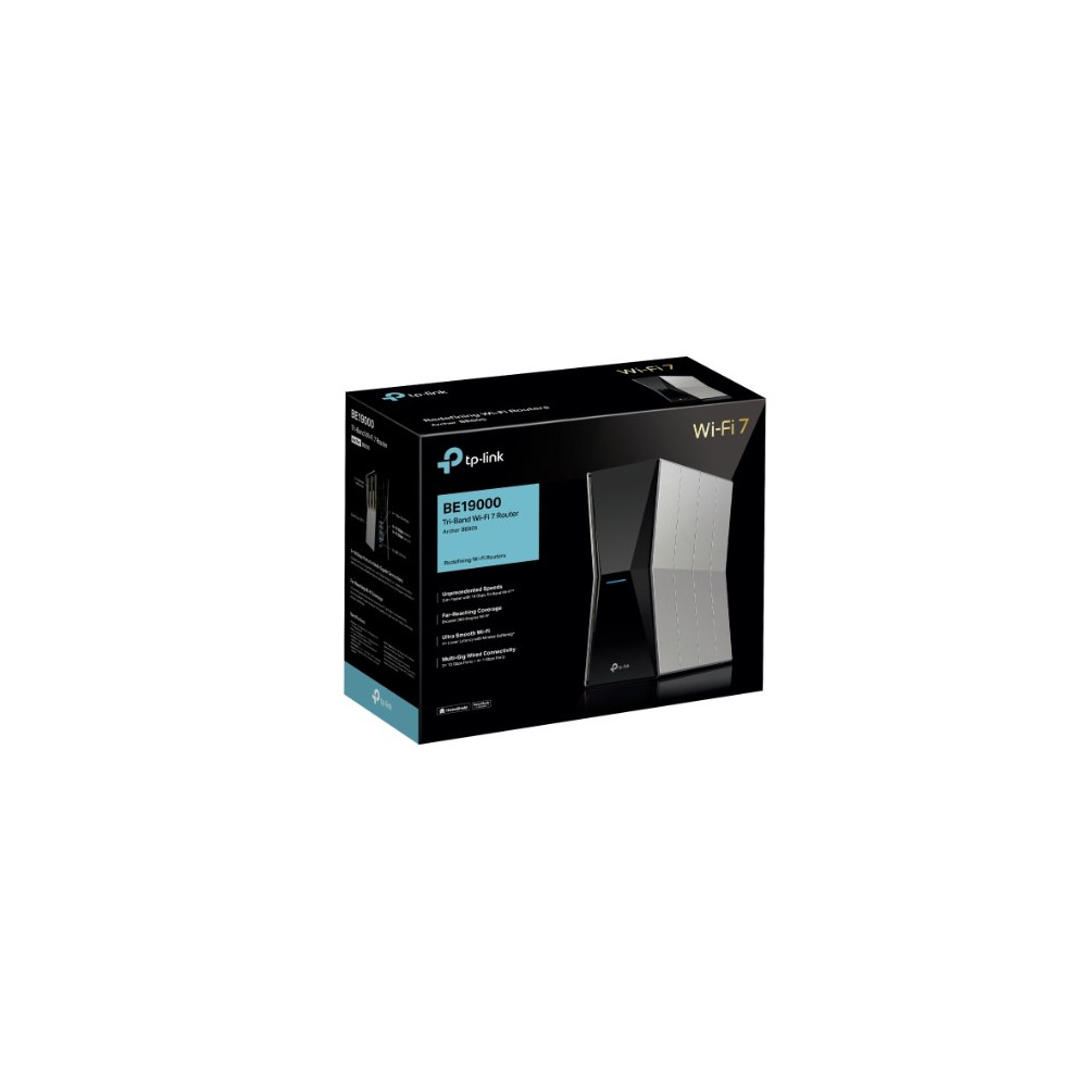 TP-LINK ARCHER BE805 BE19000 Tri-Band Wi-Fi 7 Router (WIFI7) 1376 Mbps at 2.4 GHz + 5760 Mbps at 5 GHz + 11520 Mbps at 6 GHz, 8× Internal Antennas - Image 1