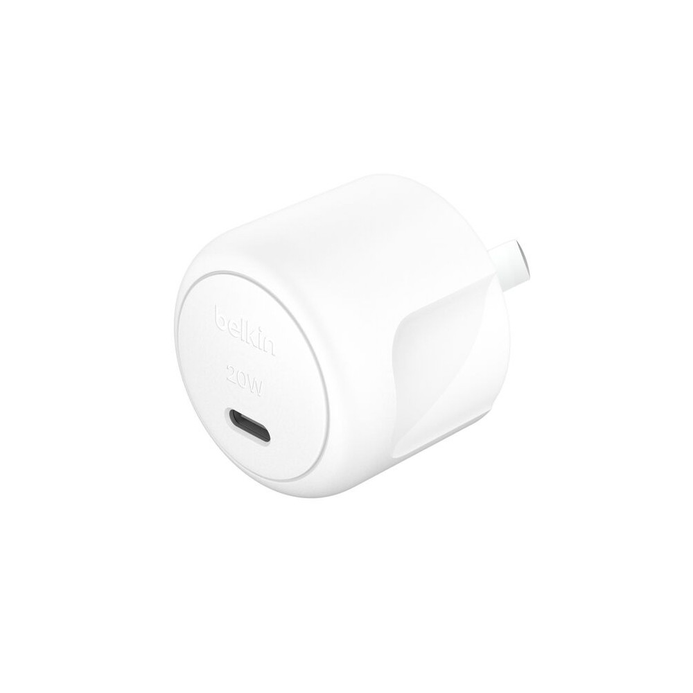 Belkin WCA009AUWH BoostCharge Compact 20W USB-C (PD 3.1) Wall Charger - White (WCA009auW), Compact & Travel-Ready, $2,500 CEW, 2 Years Warranty - Image 1