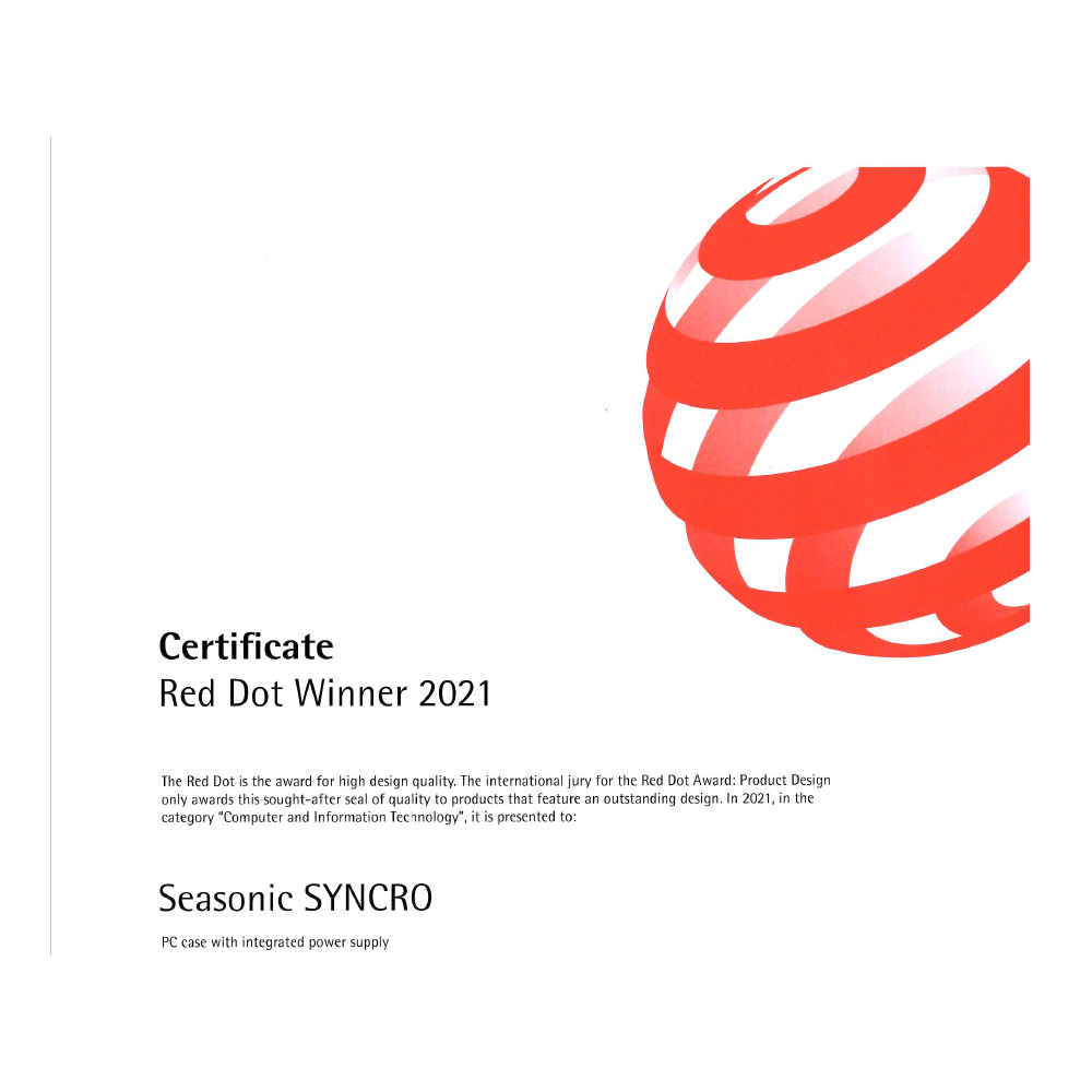 Seasonic CASSEAQ704DPC8501 Syncro Q704 Aluminum Case with Syncro DPC-850 850W 80 Plus Platinum PSU & Connect Module RED DOT AWARD WINNER 2021 - Image 2