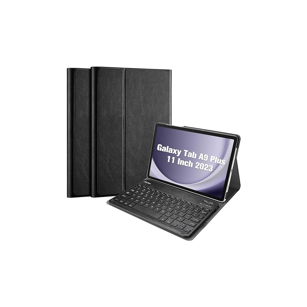 USP KBCBA9PLUS Samsung Galaxy Tab A9+ (11') Keyboard With Case Black - Ultra-Slim, Lightweight, Auto Wake/Sleep Function, PU Leather,3 Years Warranty - Image 1