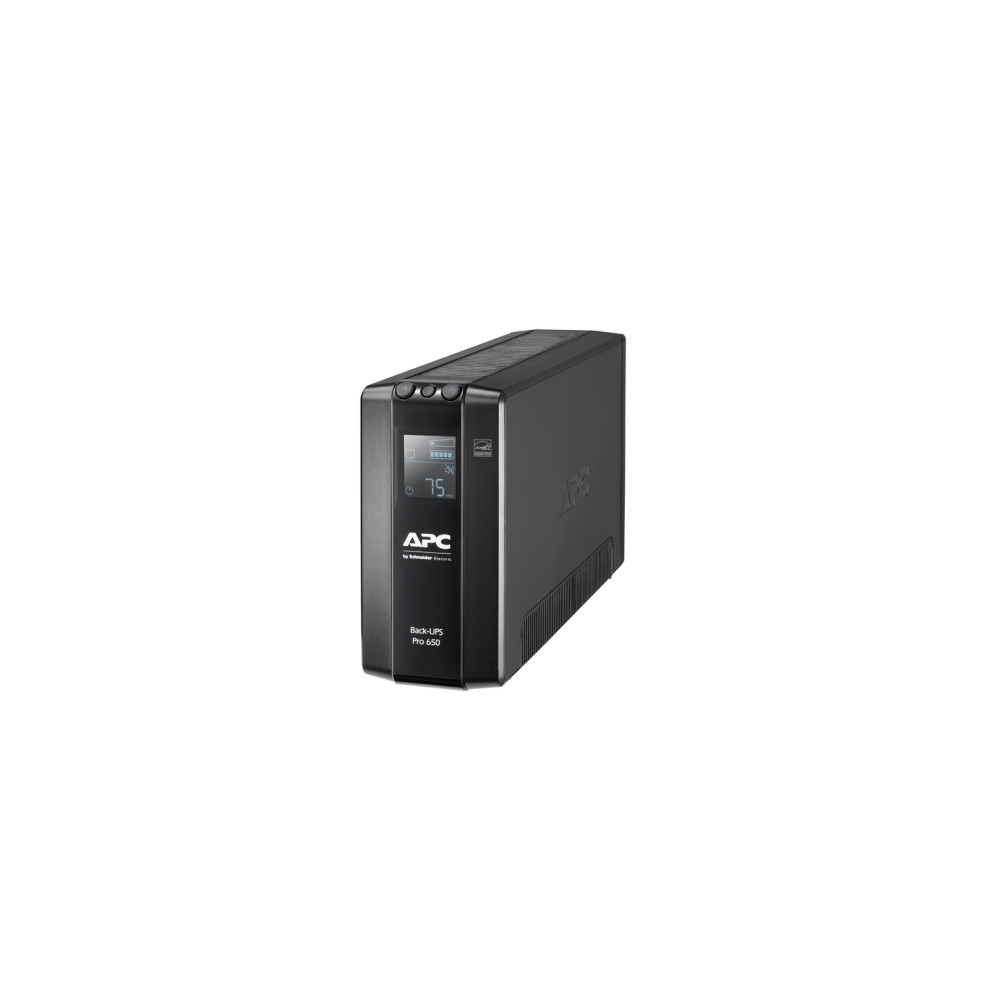 APC BR650MI Back-UPS Pro 650VA/390W Line Interactive UPS, Tower, 230V/10A Input, 6x IEC C13 Outlets, Lead Acid Battery, LCD, AVR - Image 1