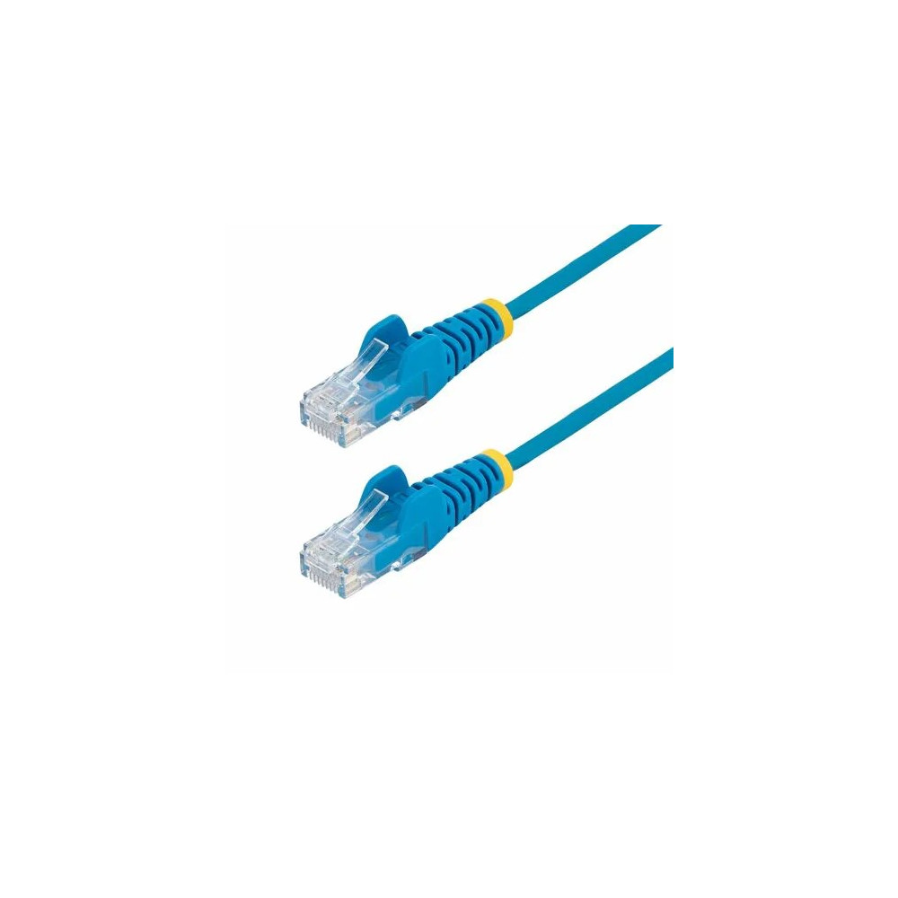 StarTech N6PAT300CMBLS 3 m CAT6 Cable - Slim CAT6 Patch Cord - Blue - Snagless RJ45 Connectors - Gigabit Ethernet Cable - 28 AWG - Slim CAT6 cable is 36% thinner than a standard CAT 6 network cable - Patch cable is tested to comply with Category - Image 2