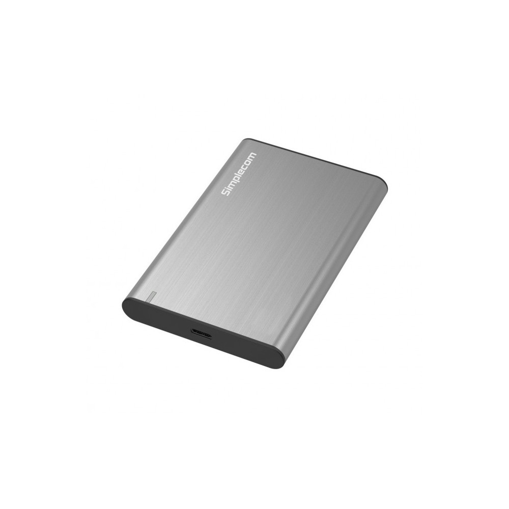 Simplecom SE221-GREY SE221 Aluminium 2.5'' SATA HDD/SSD to USB 3.1 Enclosure Grey USB 3.1 Gen 1 support up to 5Gbps data transfer rate - Image 1