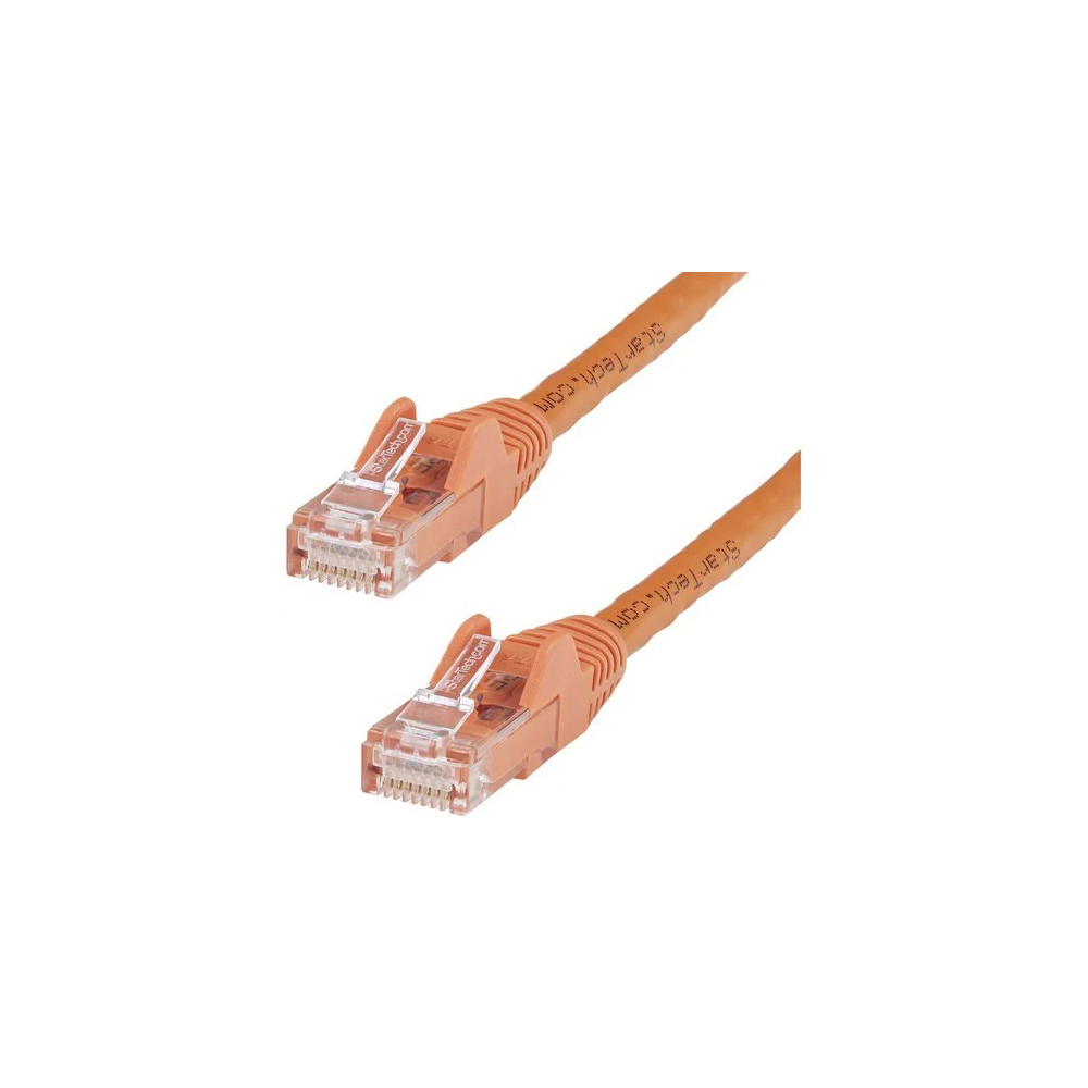 StarTech N6PATC5MOR 5m CAT6 Ethernet Cable - Orange Snagless Gigabit - 100W PoE UTP 250Mhz Category 6 Patch Cord UL Certified Wiring/TIA - 5m Orange CAT6 Ethernet cable delivers Multi Gigabit 1/2.5/5Gbps & 10Gbps up to 160ft - 250Mhz - 24 AWG st - Image 1