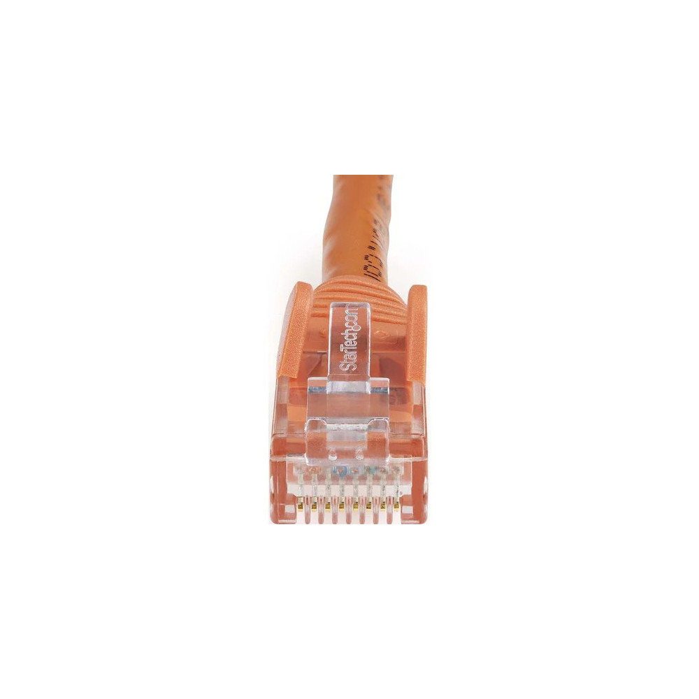 StarTech N6PATC5MOR 5m CAT6 Ethernet Cable - Orange Snagless Gigabit - 100W PoE UTP 250Mhz Category 6 Patch Cord UL Certified Wiring/TIA - 5m Orange CAT6 Ethernet cable delivers Multi Gigabit 1/2.5/5Gbps & 10Gbps up to 160ft - 250Mhz - 24 AWG st - Image 2