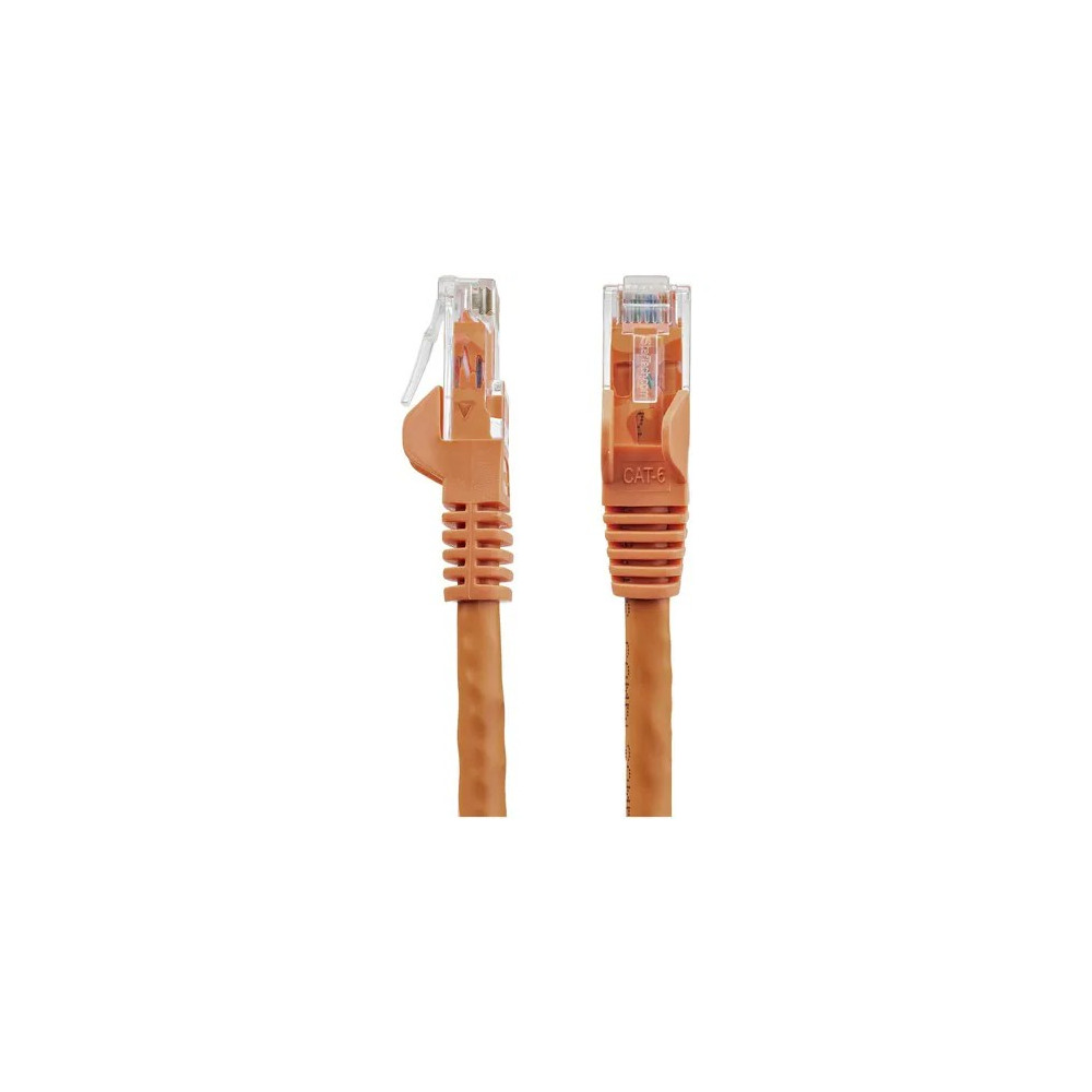 StarTech N6PATC5MOR 5m CAT6 Ethernet Cable - Orange Snagless Gigabit - 100W PoE UTP 250Mhz Category 6 Patch Cord UL Certified Wiring/TIA - 5m Orange CAT6 Ethernet cable delivers Multi Gigabit 1/2.5/5Gbps & 10Gbps up to 160ft - 250Mhz - 24 AWG st - Image 3