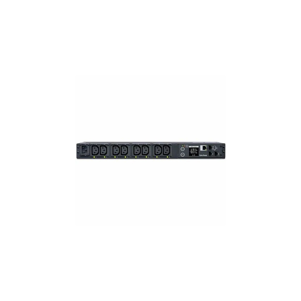 CyberPower PDU41004 SWITCHED EPDU 1RU HORIZONTAL 12AMP INPUT - SNMP NETWORK CONNECTION - 8X IEC-320 C13 OUT -IEC-320 C14 IN - 2 YRS ADV. REPLACEMENT WTY