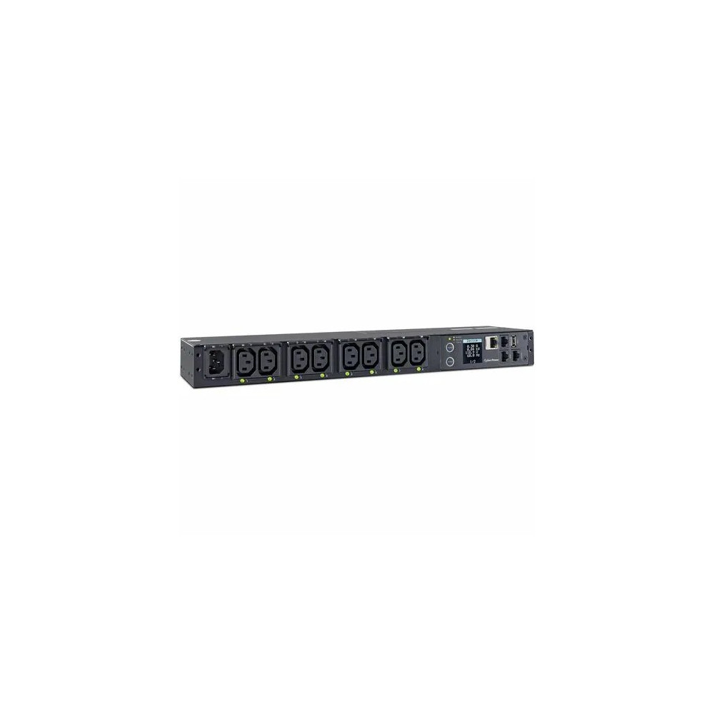 CyberPower PDU41004 SWITCHED EPDU 1RU HORIZONTAL 12AMP INPUT - SNMP NETWORK CONNECTION - 8X IEC-320 C13 OUT -IEC-320 C14 IN - 2 YRS ADV. REPLACEMENT WTY