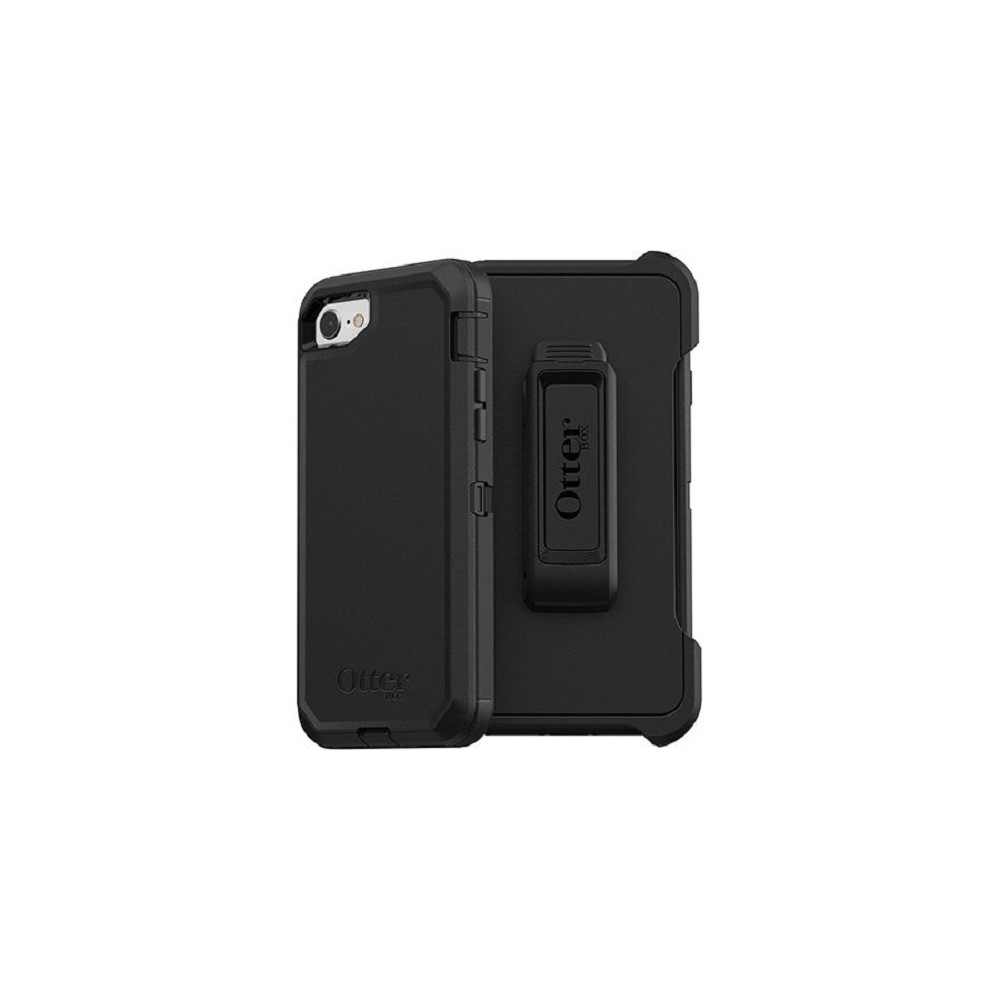 Otterbox 77-56603 Defender Apple iPhone SE (3rd & 2nd Gen) and iPhone 8/7 Case Black-, DROP+ 4X Military Standard, Included Holster, 7 Years Warranty - Image 1