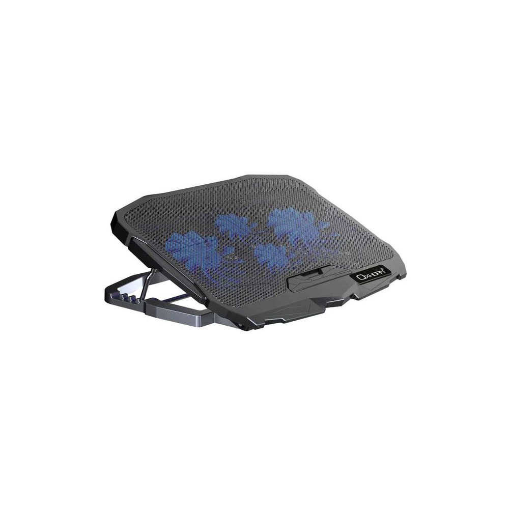 Just You PC LC-1701 Oxhorn Laptop Cooling Stand High Adjustable 4 High Adjustable Angles 4 Silent Fans 2xUSB 2.0 Ports Fit for 9-17' Laptop/Tablet - Image 1
