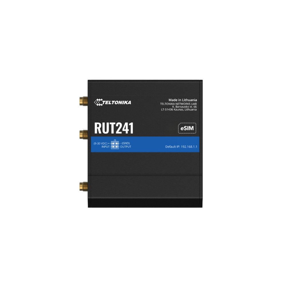 Teltonika RUT241065000 RUT241 Industrial Cellular Router, Instant LTE Failover, Compact and Powerful Industrial 4G LTE Router/Firewall, PSU included - Image 1