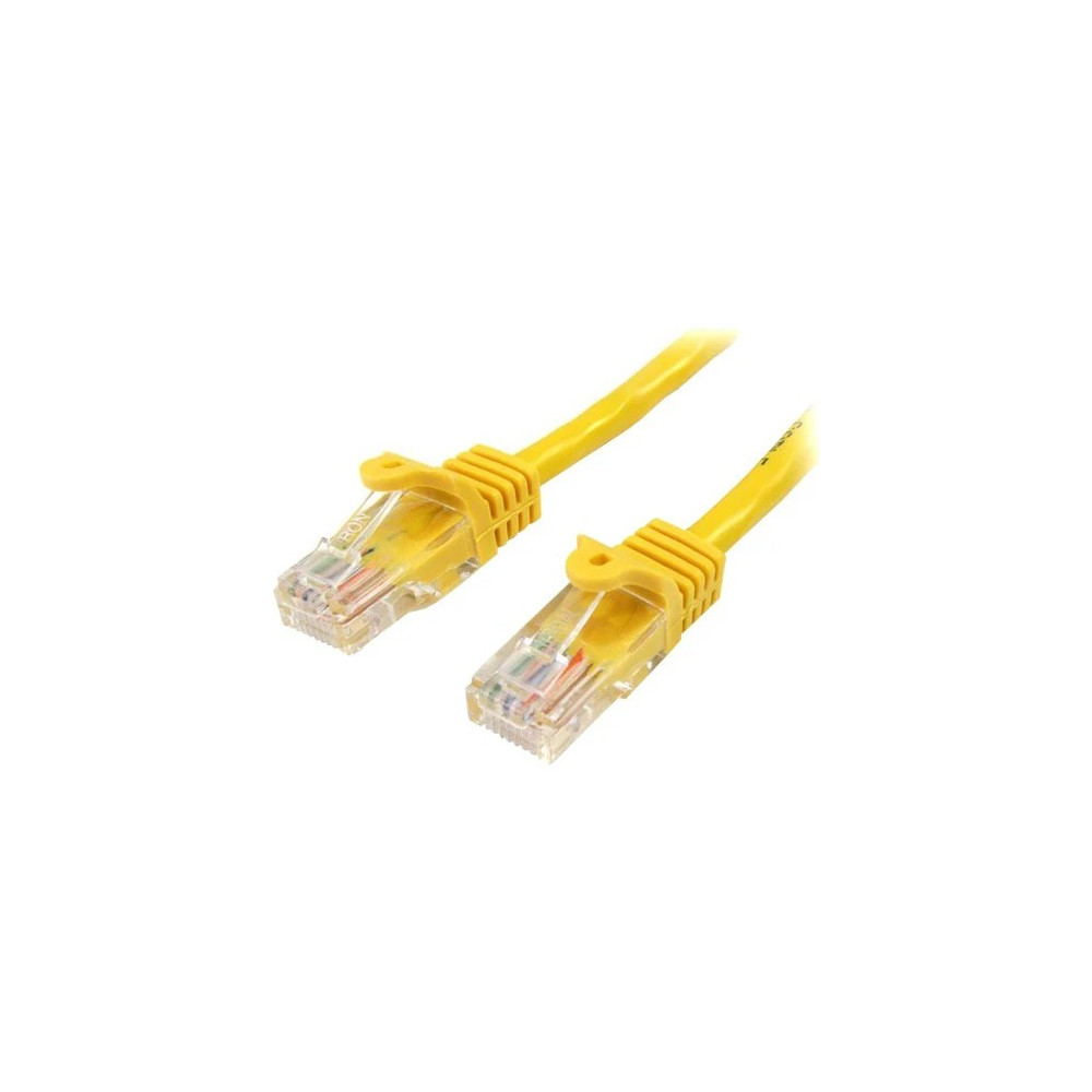 StarTech 45PAT2MYL 2 m Yellow Cat5e Snagless RJ45 UTP Patch Cable - 2m Patch Cord - Ethernet Patch Cable - RJ45 Male to Male Cat 5e Cable - Make Fast Ethernet network connections using this high quality Cat5e Cable, with Power-over-Ethernet capa - Image 1