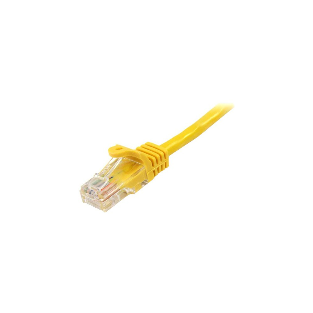 StarTech 45PAT2MYL 2 m Yellow Cat5e Snagless RJ45 UTP Patch Cable - 2m Patch Cord - Ethernet Patch Cable - RJ45 Male to Male Cat 5e Cable - Make Fast Ethernet network connections using this high quality Cat5e Cable, with Power-over-Ethernet capa - Image 2