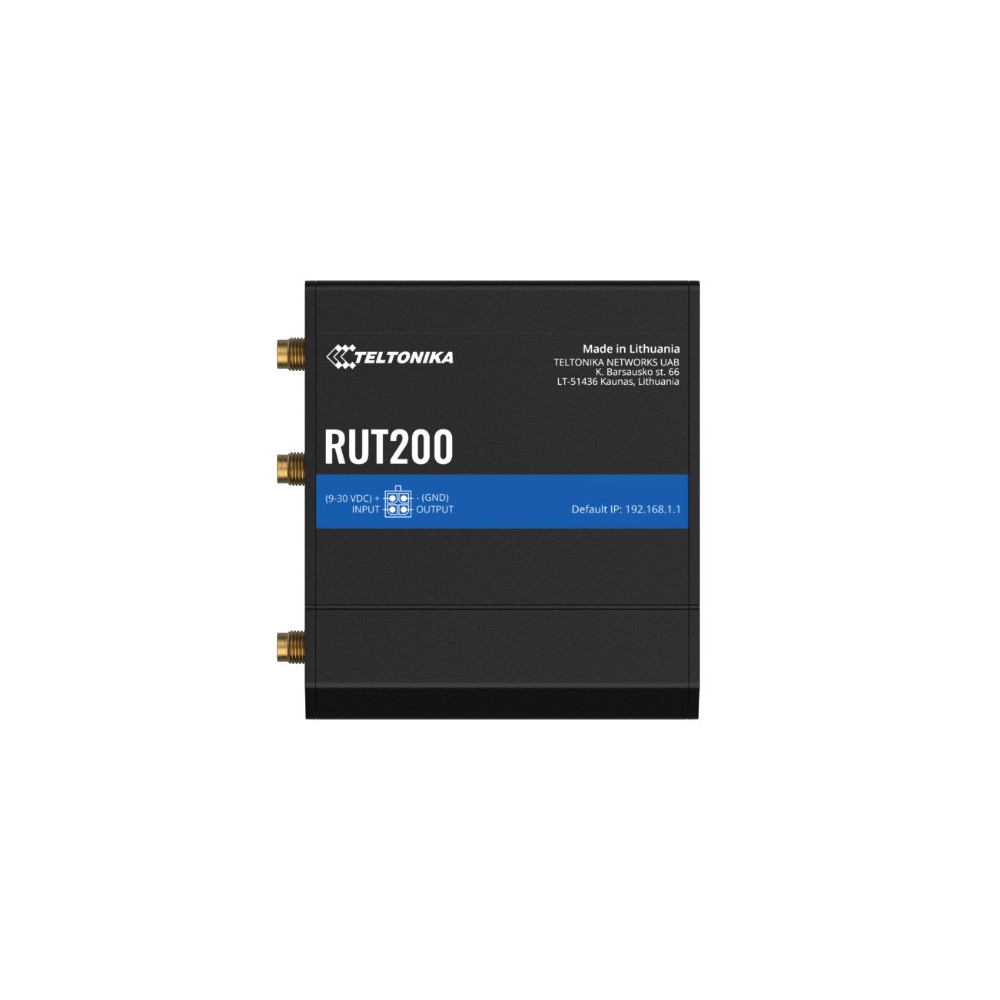 Teltonika RUT200014000 RUT200 Industrial Cellular Router, WAN Failover, Compact and Reliable Industrial 4G LTE Router/Firewall, PSU included - Image 1