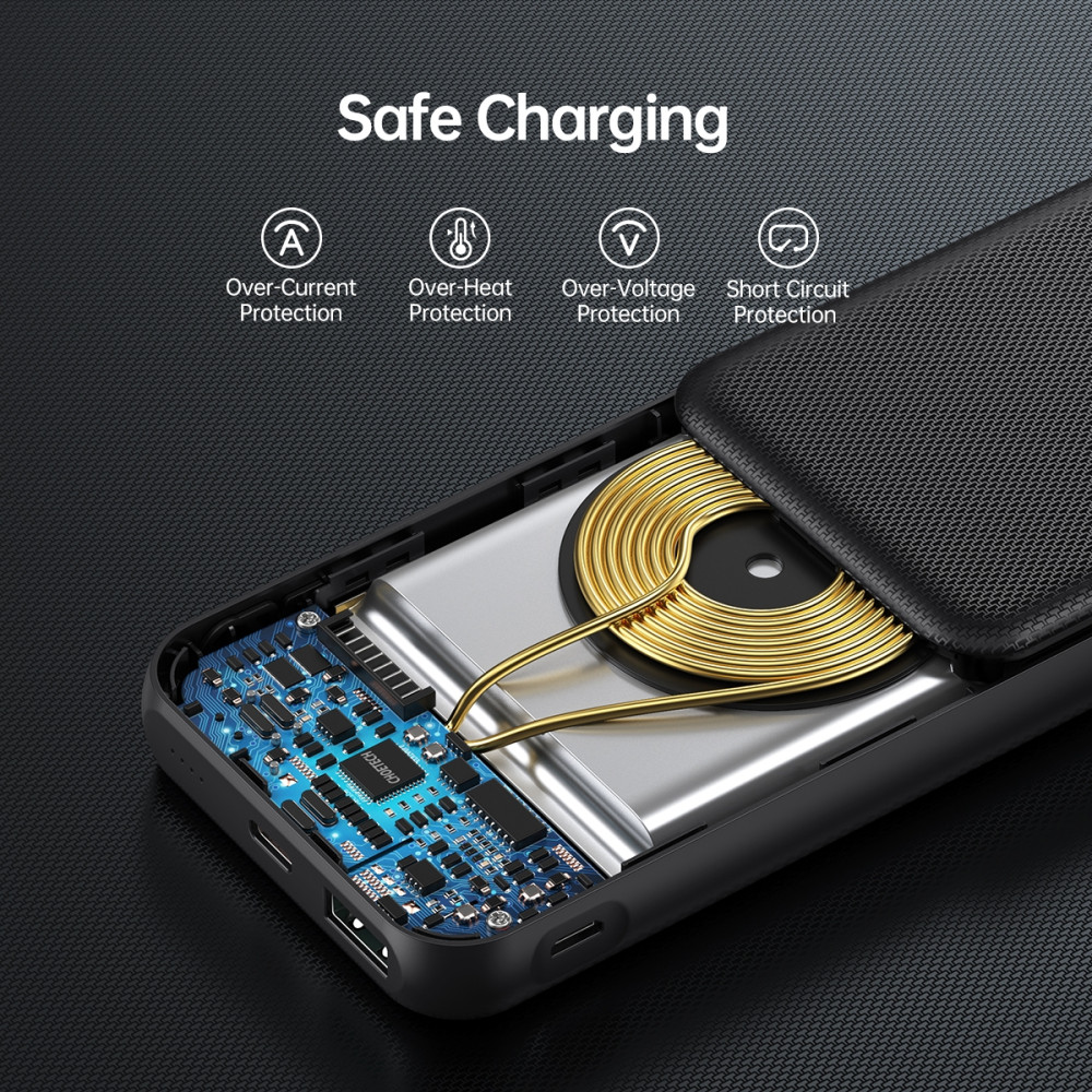 Choetech 6971824977080 B650-CC Power Bank 10000mAh with Wireles Power Bank (Black) - Image 8