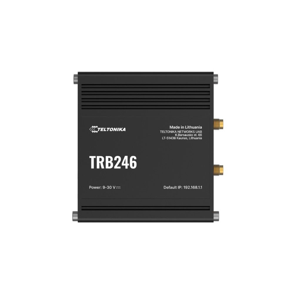 Teltonika TRB246100300 TRB246 Industrial IoT Gateway, 4G/LTE(Cat 4), Dual SIM, Auto-Failover, Backup WAN, Supports DNP3, DLMS, Modbus, PSU excluded - Image 1