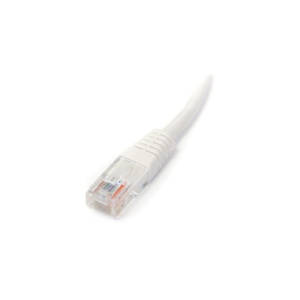 StarTech M45PAT15MWH 15m Cat5e White Molded RJ45 UTP Cat 5e Patch Cable - 15 m Patch Cord - Cable for Network Device, Distribution Panel, Workstation - First End: 1 x RJ-45 Network - Male - Second End: 1 x RJ-45 Network - Male - Patch Cable - Go - Image 2