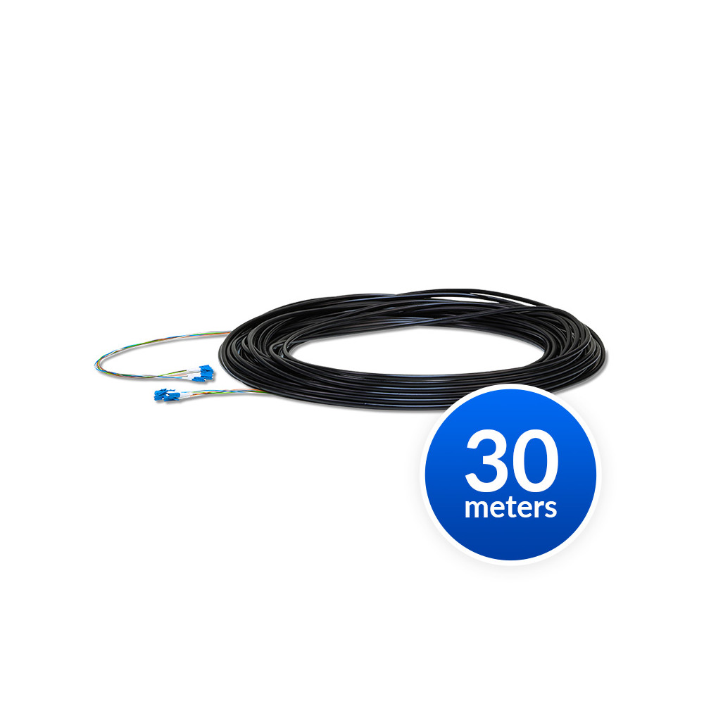 Ubiquiti FC-SM-100 Single-Mode Lightweight Fiber Cable, Lenth 30m, Outdoor Jacket, Kevlar Yarn For Added Tensile Strength, Weatherproof Tape, - Image 1