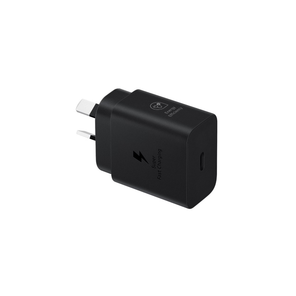 Samsung EP-T2510NBEGAU 25W GaN USB-C Fast Wall Charger - Black, 1x USB-C, Supports up to 25W, Compact & Travel-Ready, 1 Year Warranty - Image 1