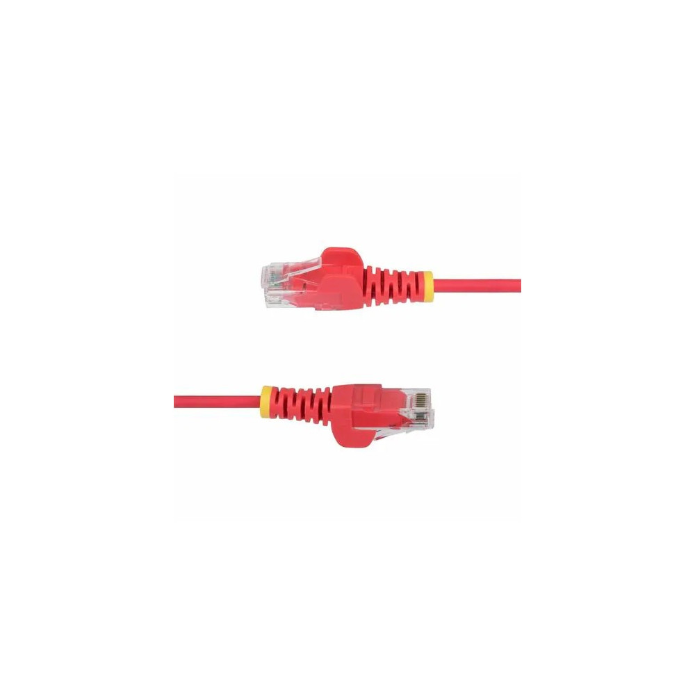 StarTech N6PAT10MRDS 10m Red Slim CAT6 Ethernet Cable, Snagless RJ45, UTP, LSZH, 28AWG Pure Bare Copper, Slim Network Patch Cord - Slim UTP Cat6 Cable supports 10Gbps and 100W PoE; Ideal for crowded installations; 36% slimmer for improved airfl - Image 10