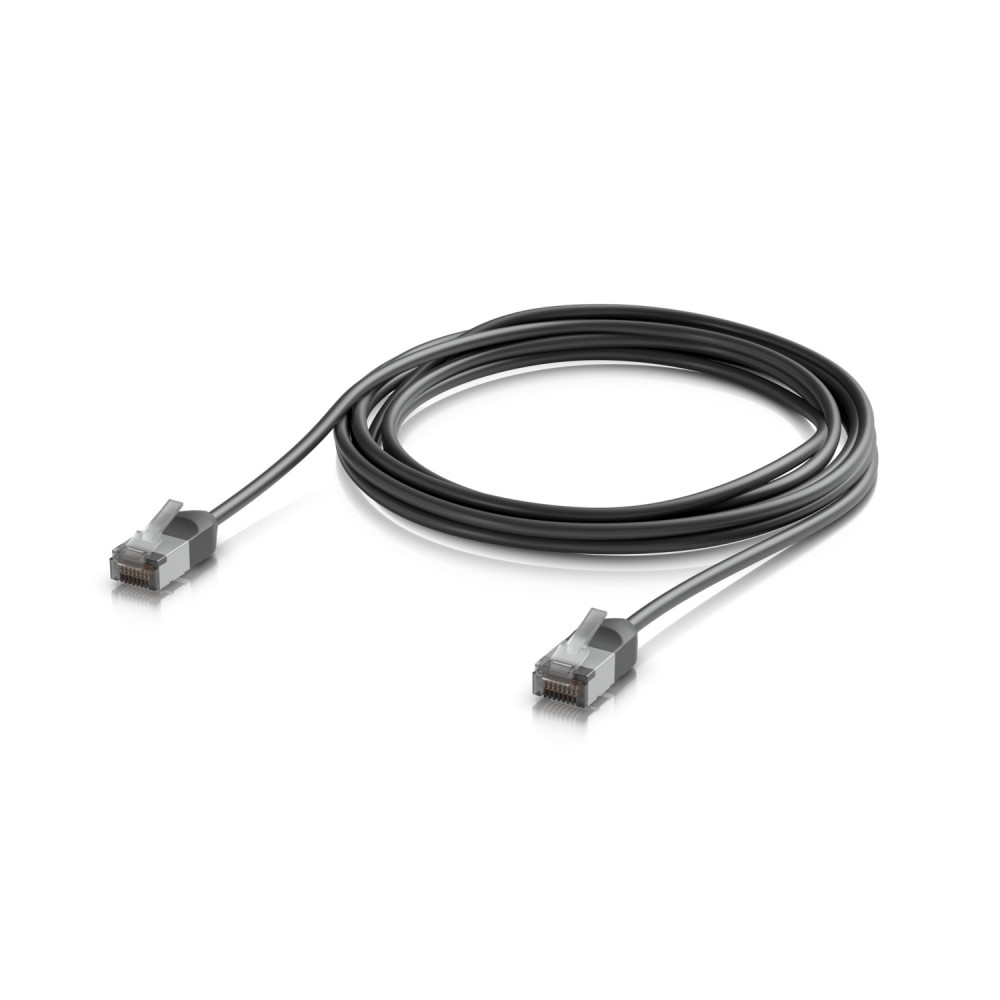 Ubiquiti UACC-CABLE-PATCH-OUTDOOR-C6A-3M-BK UniFi Premium Patch Cable Outdoor, 3M,Black,Ultra-Thin, Rugged, Shielded Patch, Optimize, Perform Harshest Environments ,10 GbE Networking. - Image 1