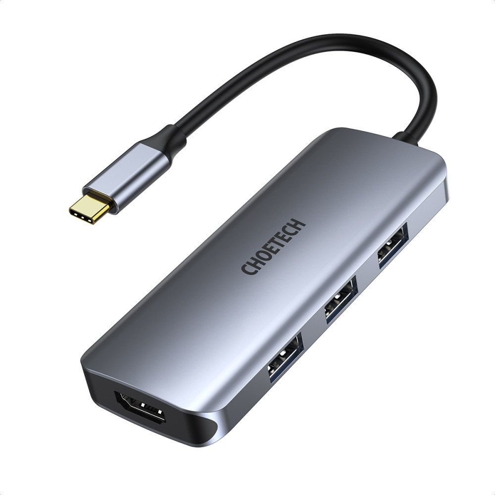 Choetech 6971824976069 HUB-M19 USB-C 7 in 1 Multifunction Adapter - Image 3