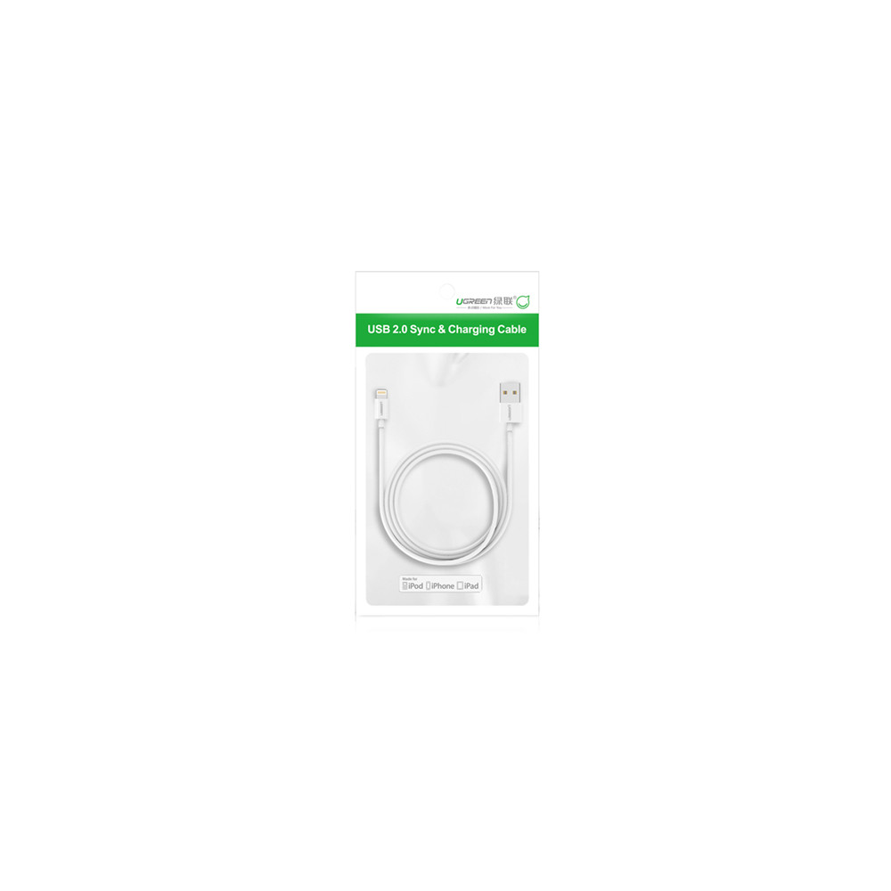 UGREEN 6957303827305 20730 USB lighting cable with ABS case 2M white - Image 3