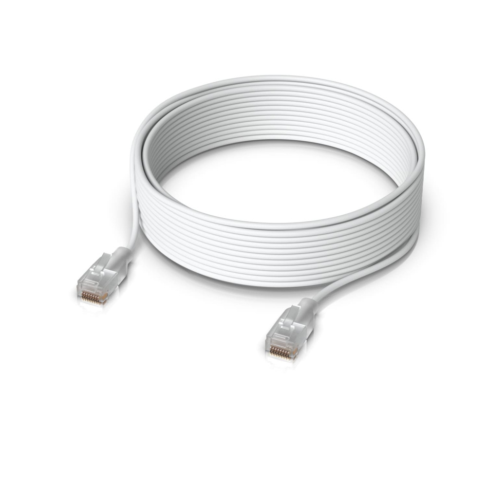 Ubiquiti UACC-CABLE-PATCH-EL-15M-W UniFi Etherlighting Patch Cable, Length 15m, White, Nano-Thin Patch Cable With 10 GbE Support, Designed To Showcase Etherlighting Effects. - Image 1