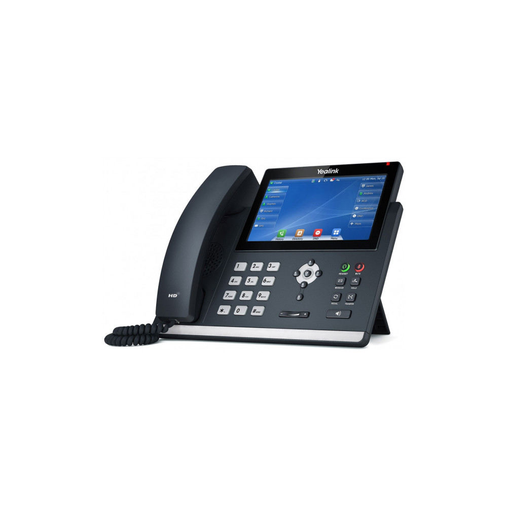 Yealink SIP-T48U *LS T48U 16 Line IP phone, 7' 800x480 pixel colour touch screen, Optima HD voice, Dual Gigabit Ports, 1 USB port for BT40/WF40/Recording, (T48 - Image 1