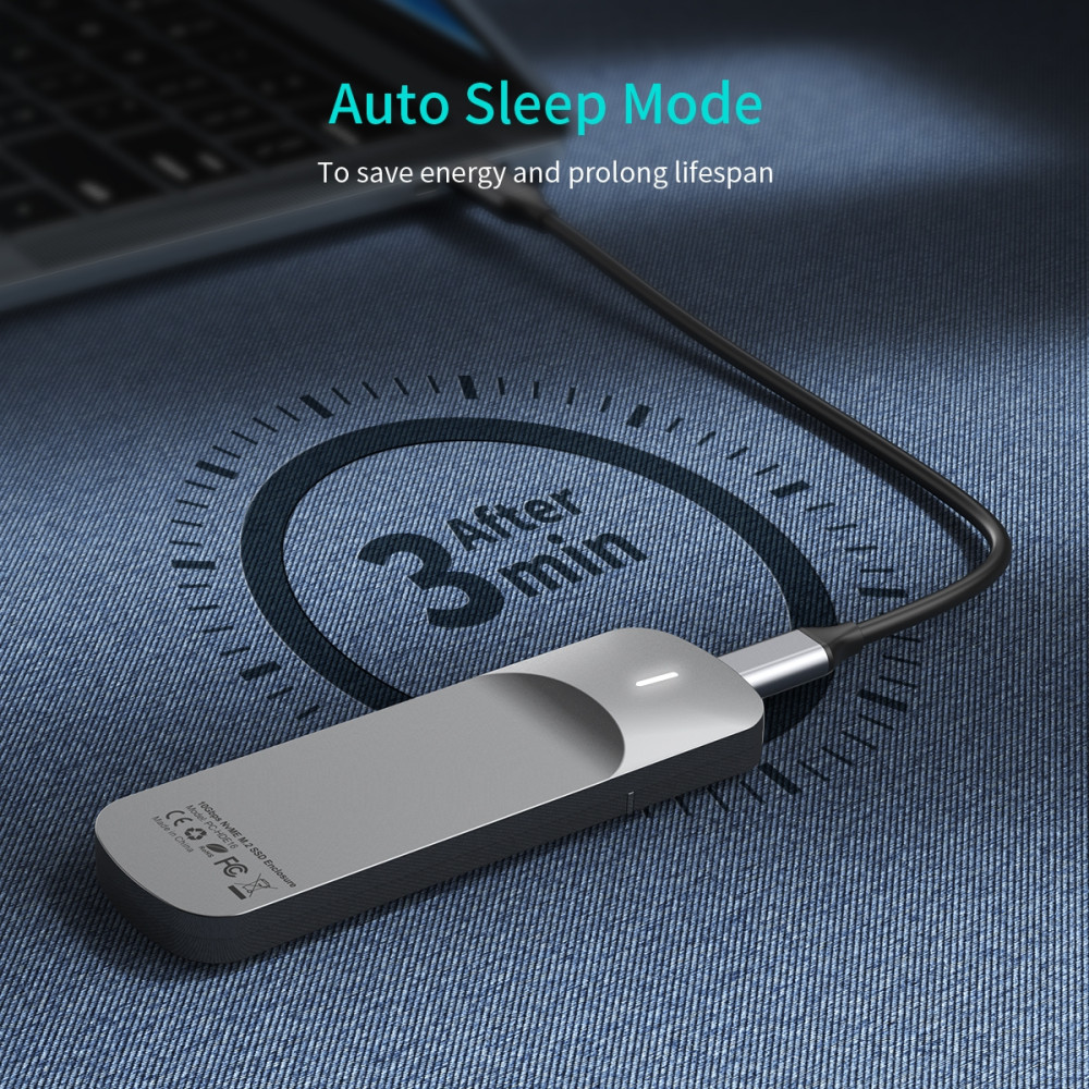 Choetech 6971824975246 PC-HDE16 USB-C Gen2 to NVMe M.2 SSD Enclosure (10Gbps) - Image 6