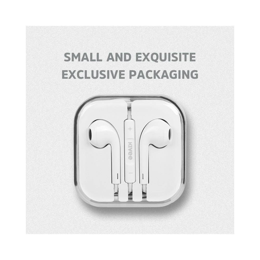 KIVEE 6971239579138 MT12 earphone 3.5mm 1.2M White - Image 1
