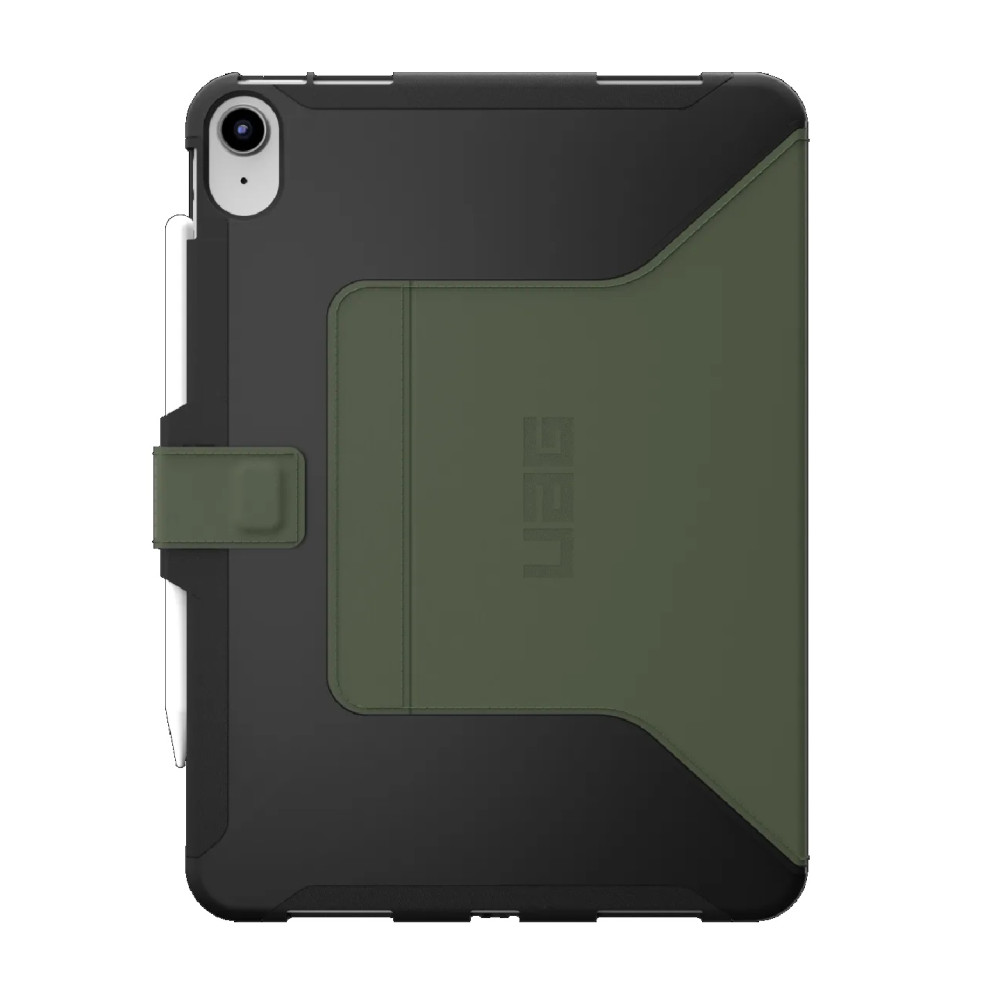 UAG 12339I114072 Scout Apple iPad (11') 11th Gen (A16) / iPad 10th Gen (10.9') Folio Rugged Case (Black/Olive) - DROP+ Military Standard, 1 Year Warranty - Image 1