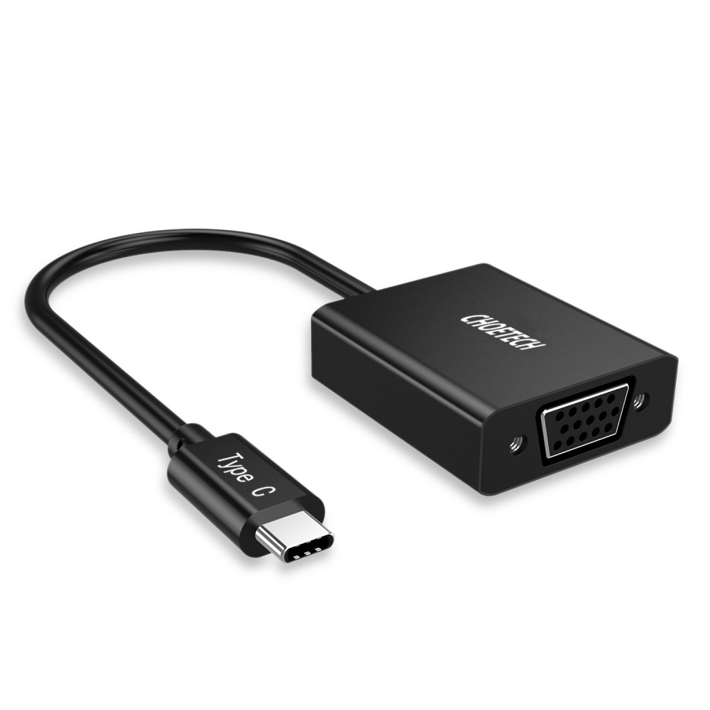Choetech 6971824970548 HUB-V01 USB-C to VGA Adapter support 1080p & 60Hz (Full HD) 20cm Black - Image 5
