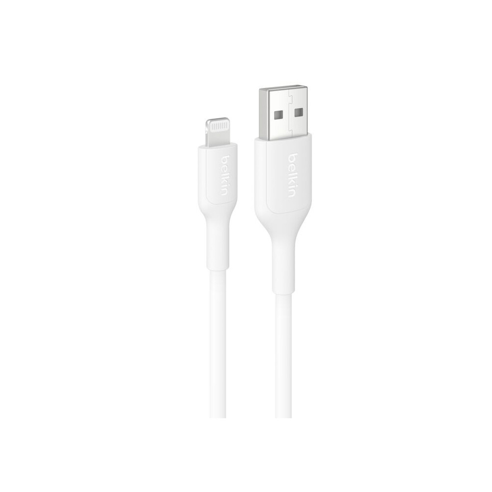 Belkin CAA019FQ1MWH BoostCharge Lightning to USB-A Cable (1M) - White , 2.4A/15W, 480Mbps, 300K+ Bends, Apple iPhone, iPad, 2 Years Warranty - Image 1