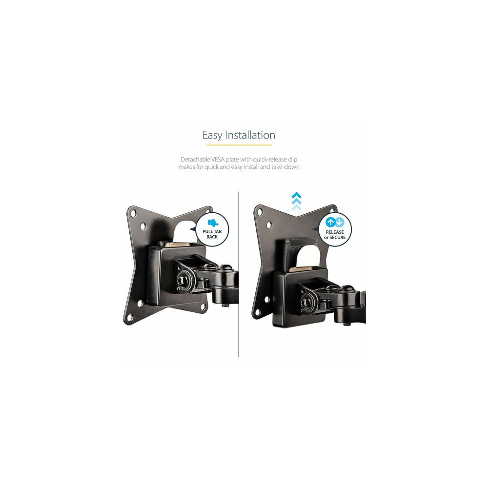 StarTech ARMPIVOTE2 Mounting Arm for Flat Panel Display, Monitor, Curved Screen Display - Height Adjustable - 1 Display(s) Supported - 81.3 cm to 124.5 cm (49") Screen Support - 8 kg Load Capacity - 75 x 75, 100 x 100 - VESA Mount Compatible - S - Image 5