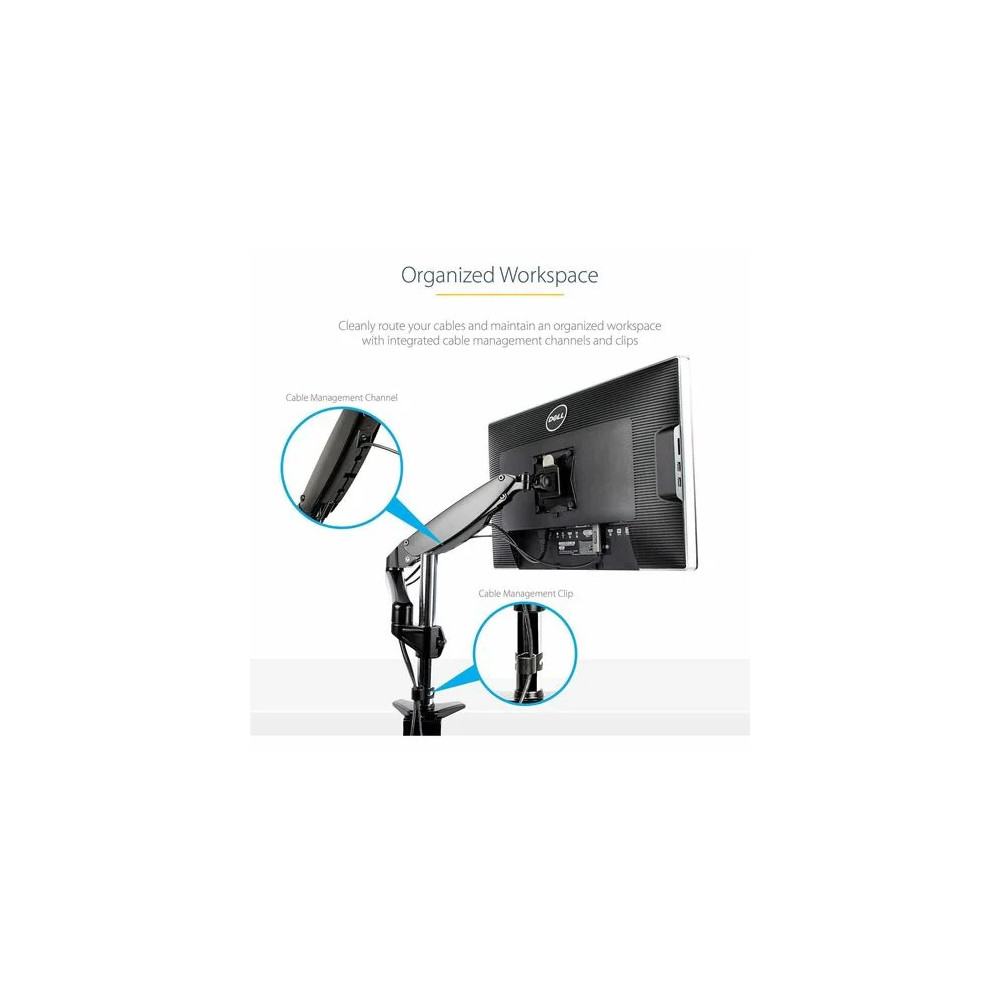 StarTech ARMPIVOTE2 Mounting Arm for Flat Panel Display, Monitor, Curved Screen Display - Height Adjustable - 1 Display(s) Supported - 81.3 cm to 124.5 cm (49") Screen Support - 8 kg Load Capacity - 75 x 75, 100 x 100 - VESA Mount Compatible - S - Image 7