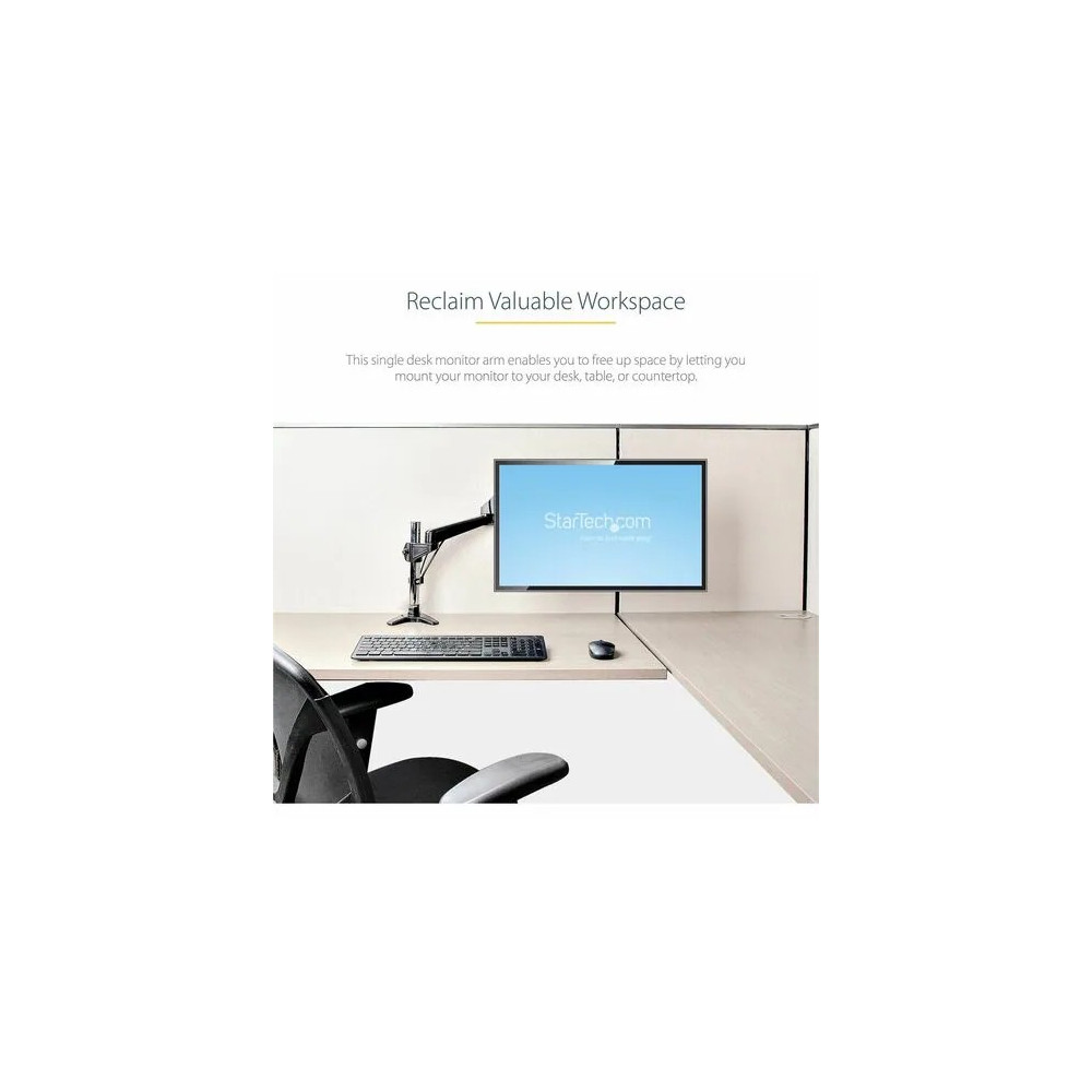 StarTech ARMPIVOTE2 Mounting Arm for Flat Panel Display, Monitor, Curved Screen Display - Height Adjustable - 1 Display(s) Supported - 81.3 cm to 124.5 cm (49") Screen Support - 8 kg Load Capacity - 75 x 75, 100 x 100 - VESA Mount Compatible - S - Image 8