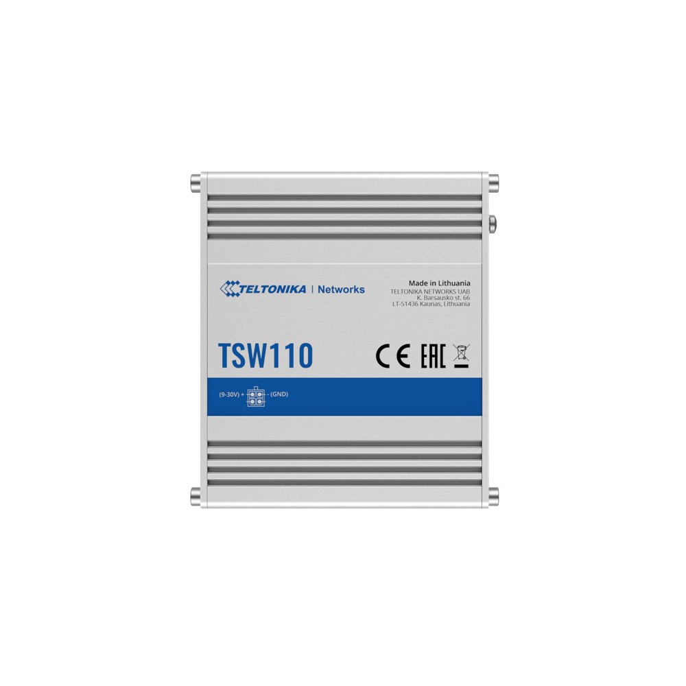 Teltonika TSW110000020 TSW110 L2 Unmanaged Ethernet Switch, 5 x Gigabit Ethernet with speeds up to 1000 Mbps, PSU included - Image 1
