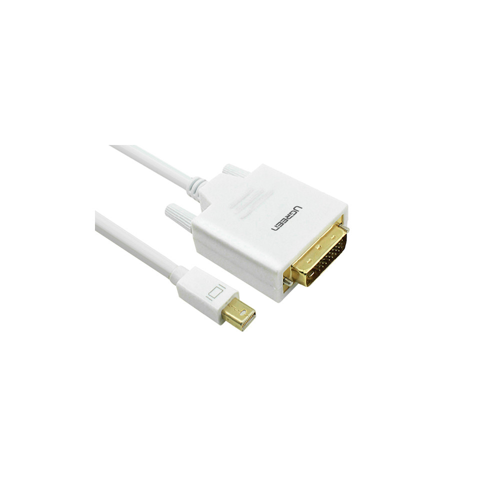 UGREEN 6957303814053 10405 Mini DP to DVI 24+1 cable White 2M - Image 1