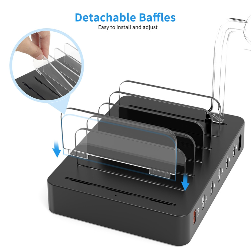 Choetech 6971824976991 Q3008 6-Port + QC 3.0 Multiple Device Charging station, best for school & Office - Image 6