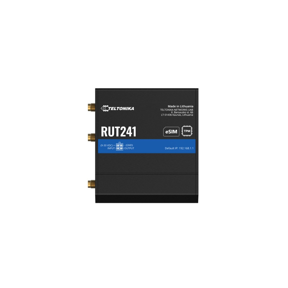Teltonika RUT241235000/RUT241265000 RUT241 eSIM™ Industrial 4G Router,Global Version, Instant LTE Failover, Compact and Powerful Industrial 4G LTE Router/Firewall, PSU included - Image 1