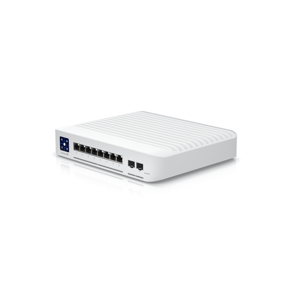 Ubiquiti USW-ENTERPRISE-8-POE Switch Enterprise 8-port PoE+ 8x2.5GbE, Ideal For Wi-Fi 6 AP, 2x 10g SFP+ Ports For Uplinks, Managed Layer 3 Switch, - Image 1
