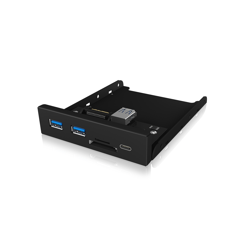 ICY BOX ACRICYHUB1417I3 IB-HUB1417-i3 Frontpanel with USB 3.0 Type-C and Type-A hub with card reader - Image 1