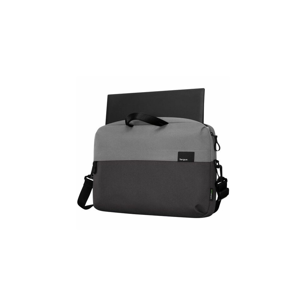 Targus TBS577GL Sagano EcoSmart Carrying Case (Slipcase) for 40.6 cm (16") Notebook - Black/Grey - Bump Resistant, Scratch Resistant - Polyethylene Terephthalate (PET), Plastic Body - Handle, Shoulder Strap, Trolley Strap - 420 mm Height x 300 m - Image 7