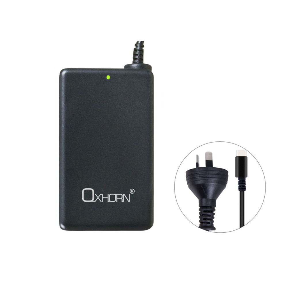 Just You PC NB-PD65B Oxhorn 65W AC Power Adapter USB-C Charger Power Delivery for Lenovo HP Dell Asus USB-C Laptop Tablet Mobile Built-in Power Supply Protection 2M Cable - Image 1