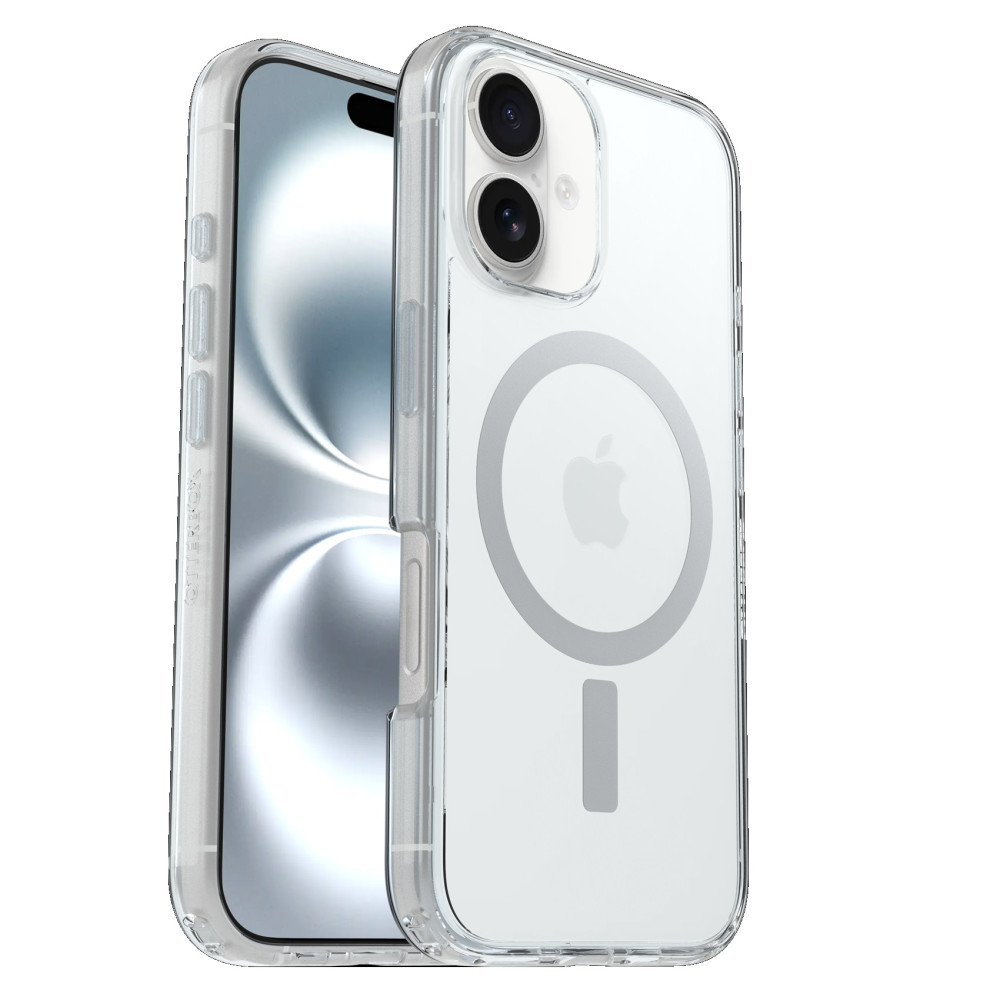 Otterbox 77-96369 Symmetry Clear MagSafe Apple iPhone 16 (6.1') Case Clear - ,Antimicrobial,DROP+ 3X Military Standard, Raised Edges,7 Years Warranty - Image 1