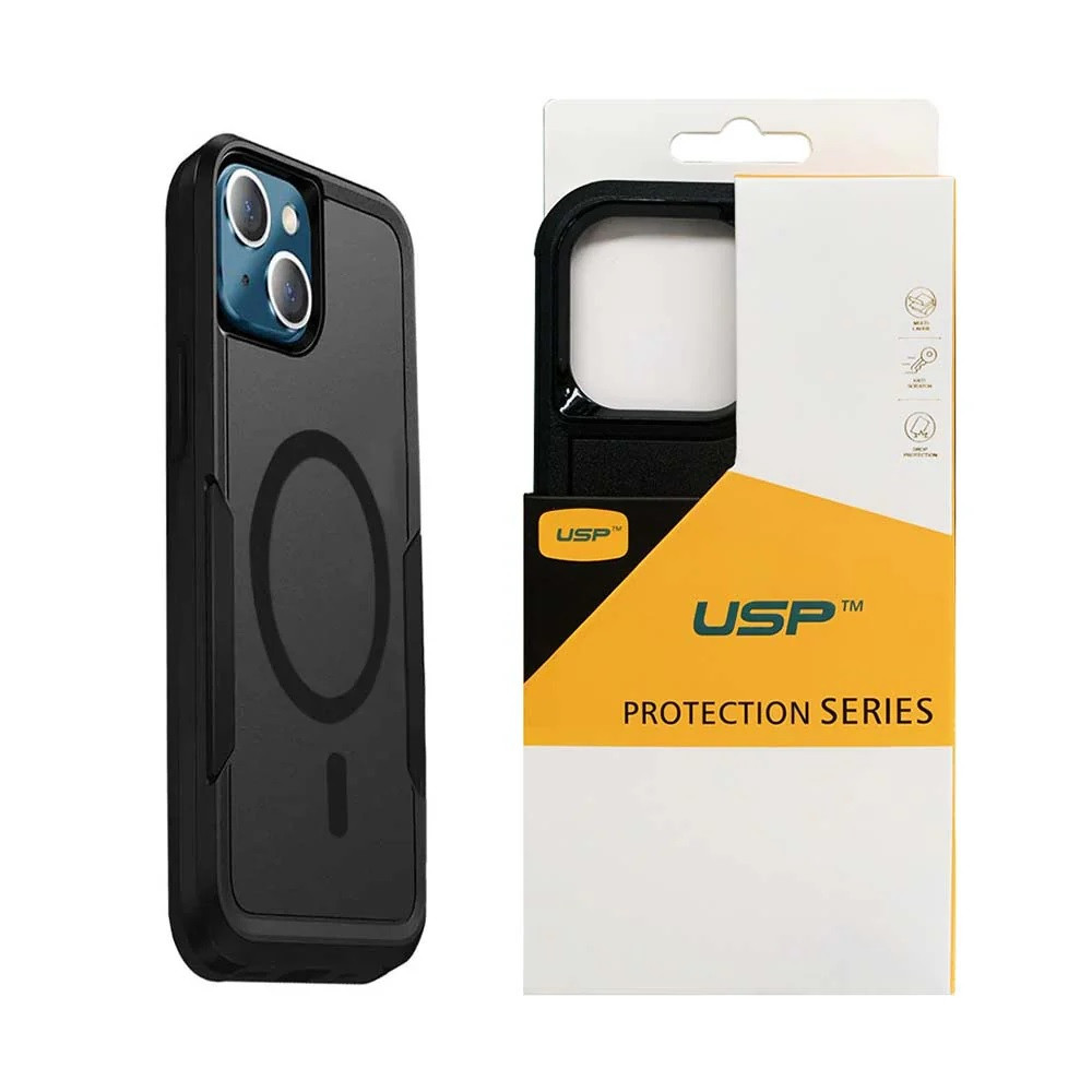USP 6976552041898 Rugged Apple iPhone 16 Pro Max (6.9') Armor Light Case with MagSafe Black - Built-in magnets, Drop Protection, Raised Edges, 5 Years Warranty - Image 1