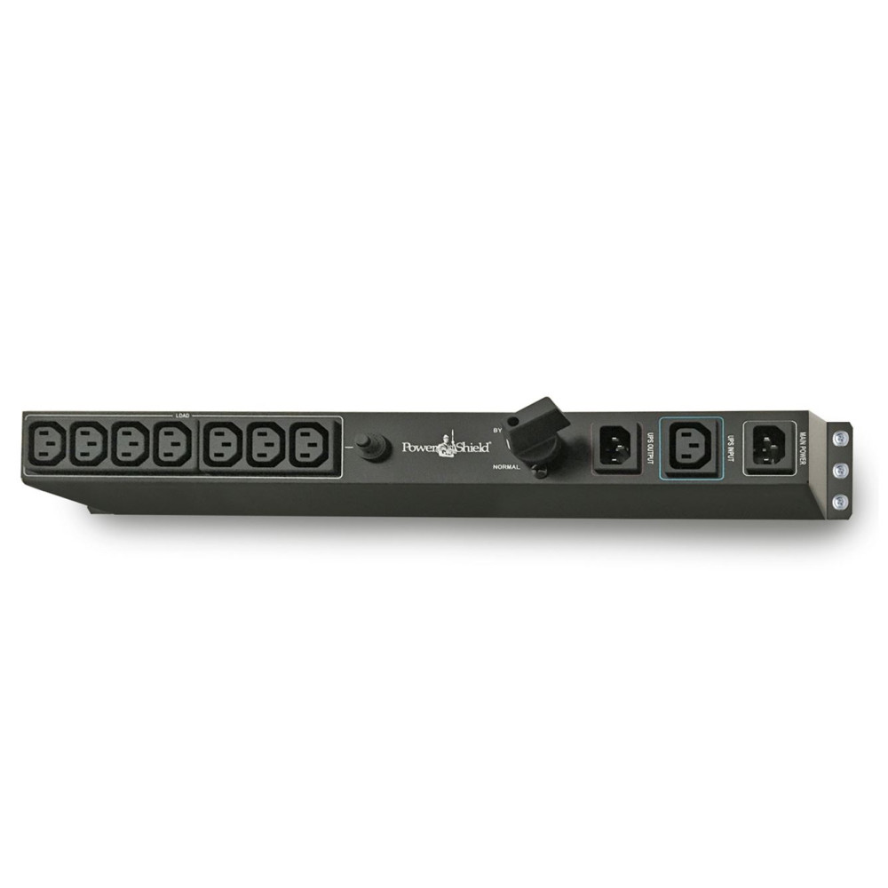 PowerShield PSMBS2K Rack Mount Bypass Switch Plus Hot Swap PDU for 1 & 2kVA, 1U, 10Amp Input, ensures uninterrupted power during maintenance - Image 1