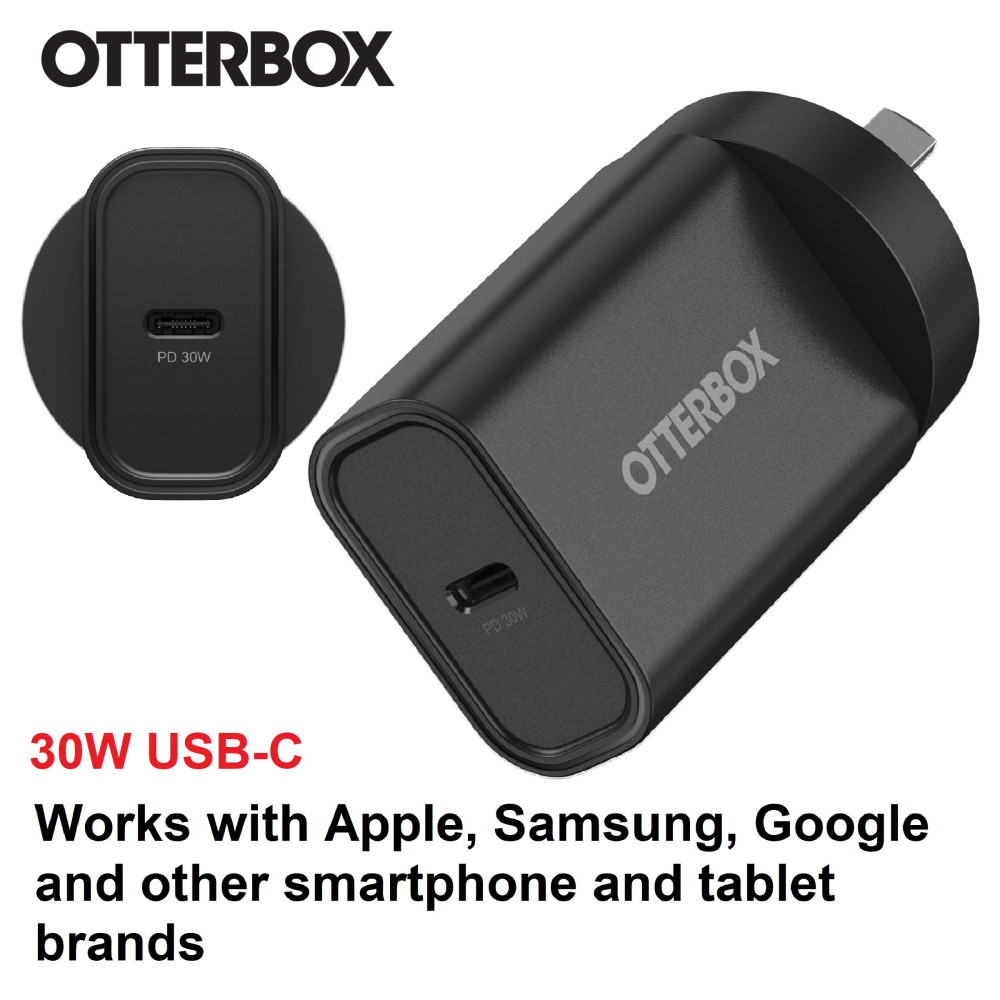 Otterbox 78-81351 30W USB-C (Type I) PD Fast Wall Charger - Black , Compact, Drop Tested,Safe & Smart Charging,Best for Apple, 2 Years Warranty - Image 1