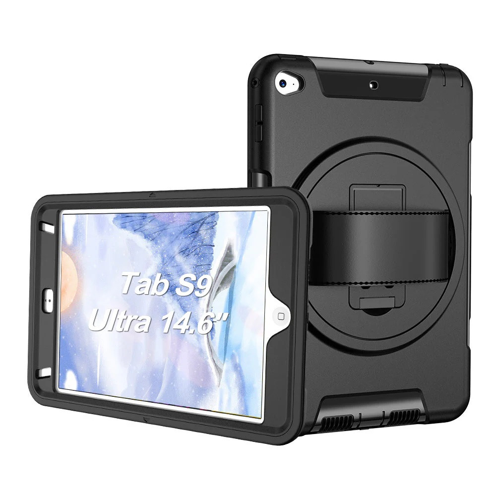 USP HDTS9ULTRA Rugged Samsung Galaxy Tab S11 Ultra/ Tab S10 Ultra / Tab S9 Ultra / Tab S8 Ultra (14.6') Case Black - Built-in-Kickstand,5 Years Warranty - Image 1